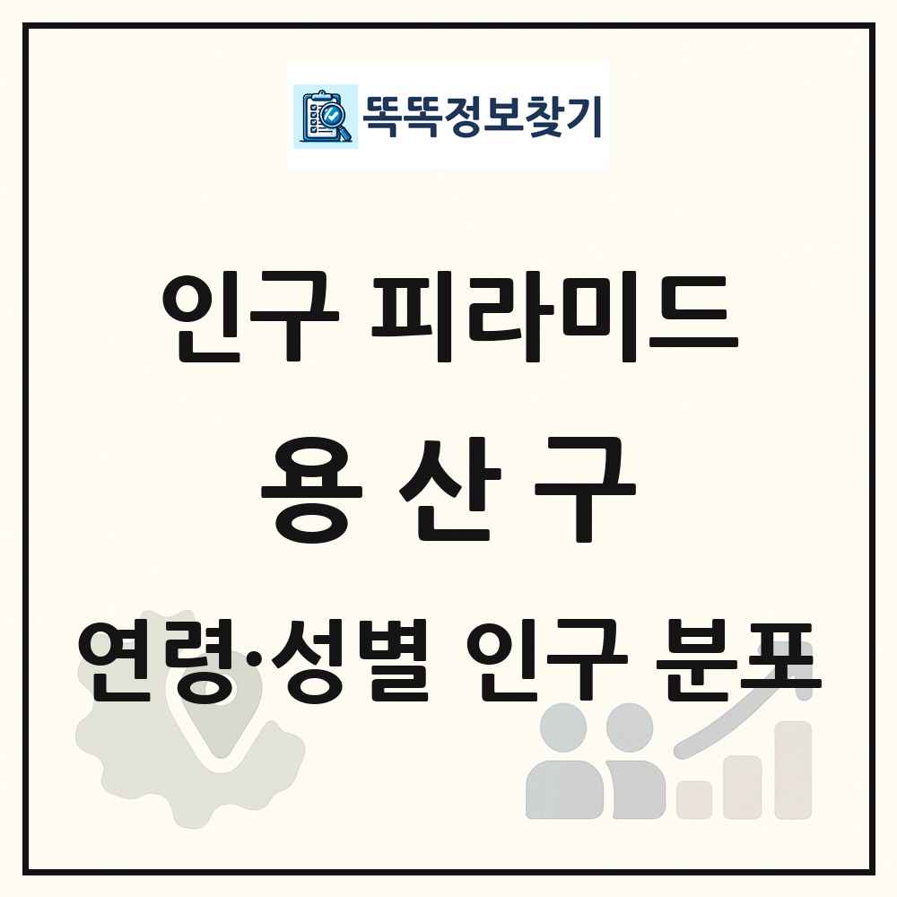 용산구 인구 피라미드 링크 그림